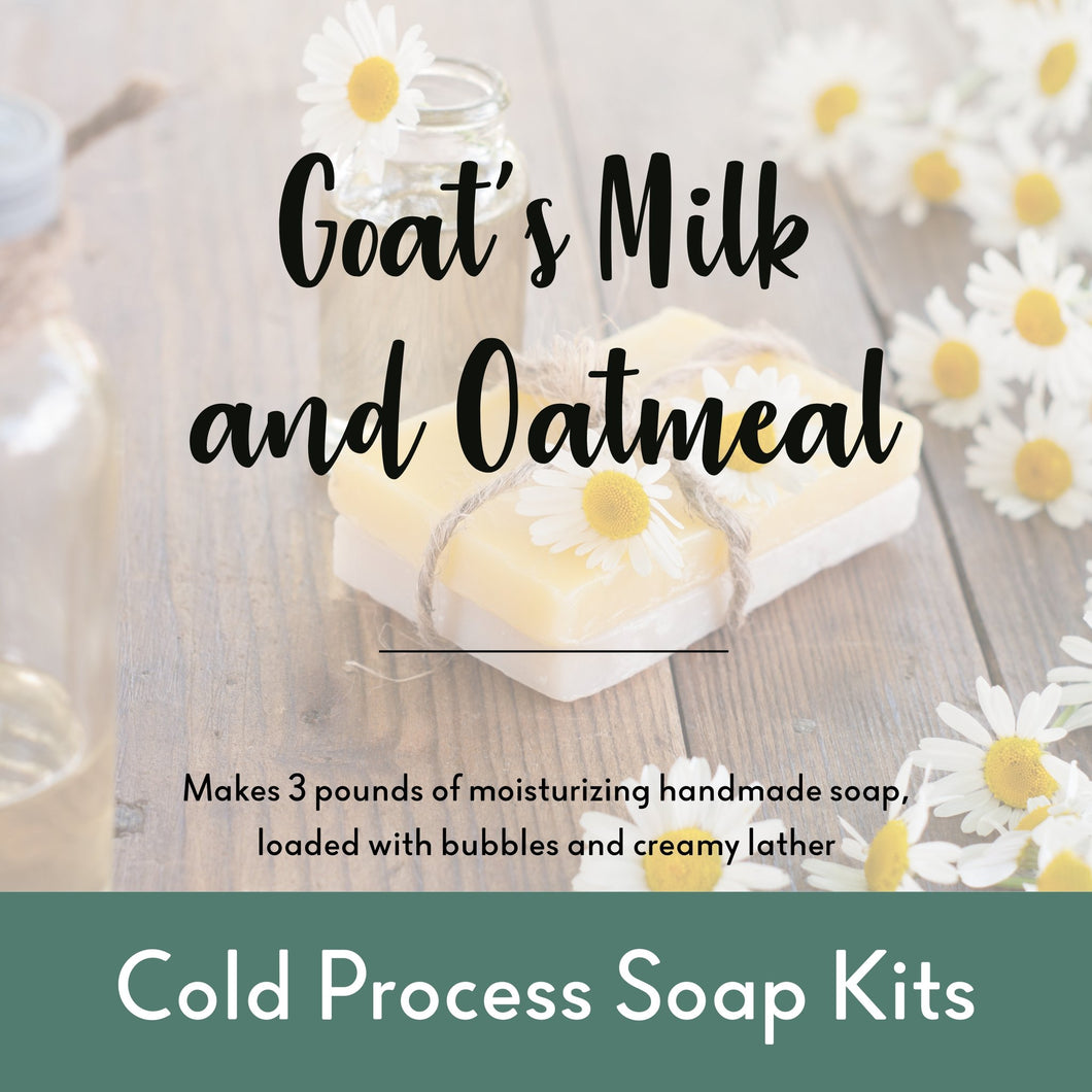 Soap Making Kit (Cold Process) Goat's Milk & Oatmeal 3+lb - Wixy Soap - Soap Supply